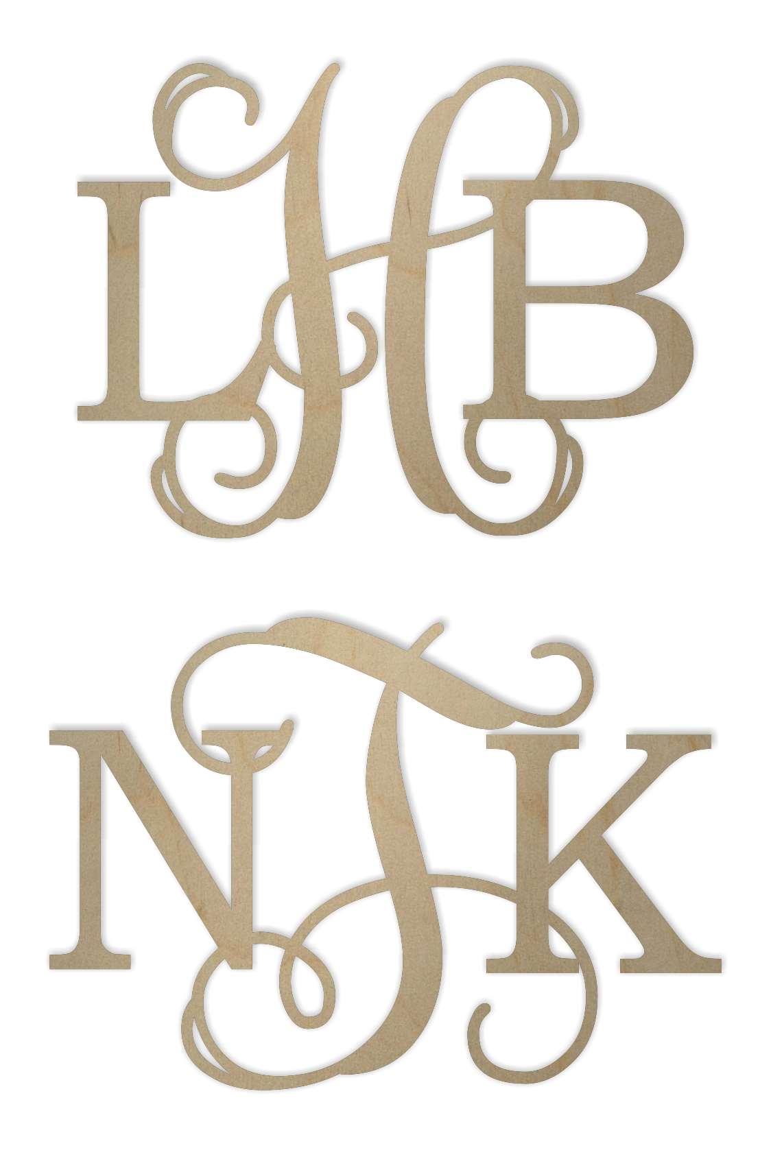 Wooden Monogram Letters Wooden Monogram Letters Diametric